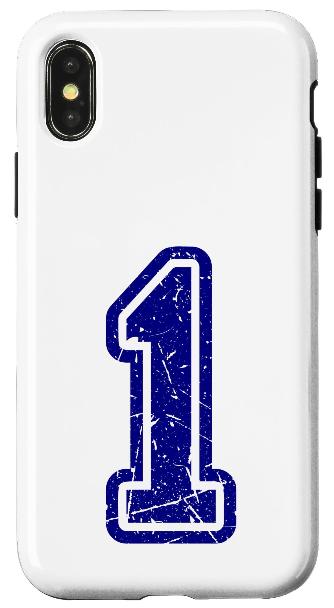 Amazon.com: iPhone X/XS 1 Blue Sport Varsity Vintage Number